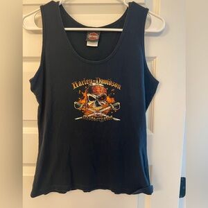 Vintage Women’s Black Skull Harley-Davidson T-Shirt